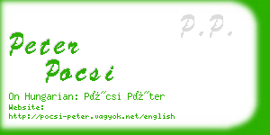 peter pocsi business card